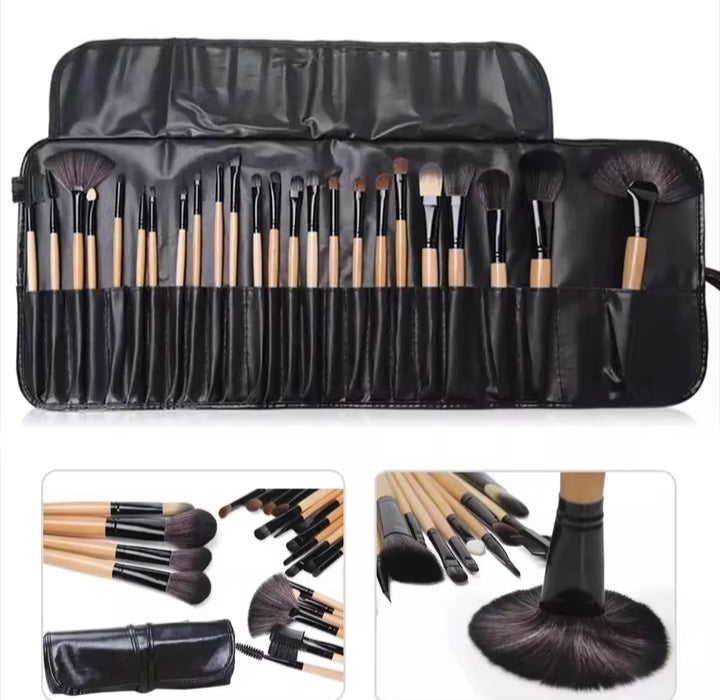 ✨ Set profesional de brochas de maquillaje 24 piezas con estuche ✨