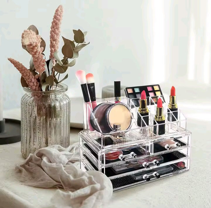 🧁 Organizador de maquillaje acrílico – orden, estilo y brillo en un solo lugar 💅