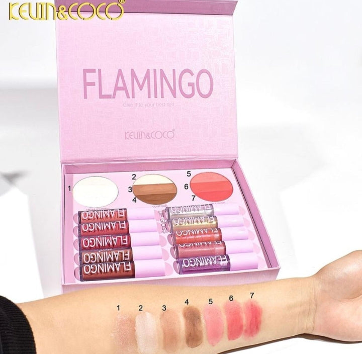 💖 Set de maquillaje FLAMINGO by KEVIN&COCO 💄✨