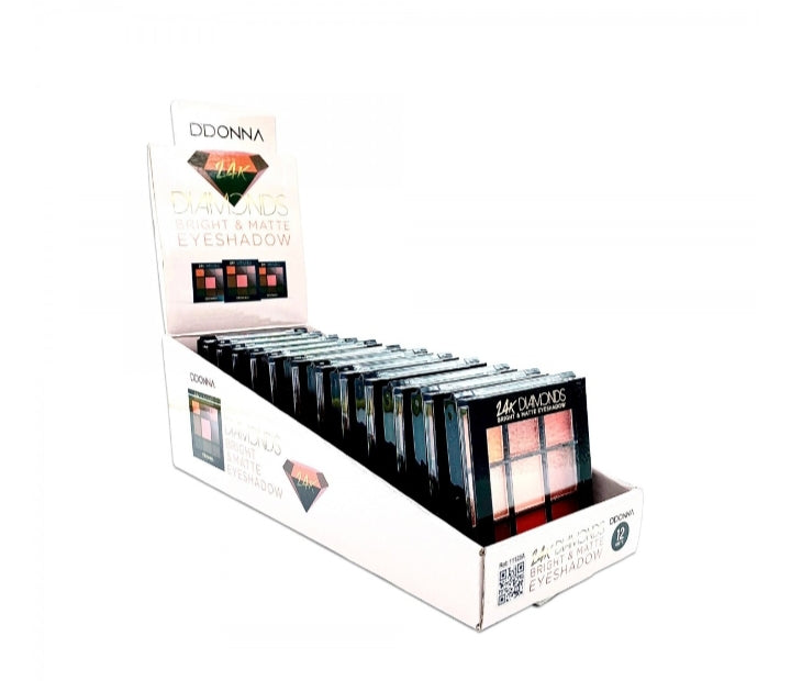 Paleta de sombras DDONNA 14K diamonds 💎 | Brillo y mate en un solo toque ✨