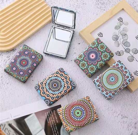 ✨ Espejos de bolsillo mandala – belleza y color en tus manos 🌸💫