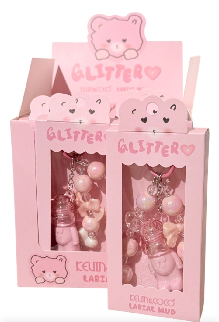 🧸💗 Brillo labial KEVIN & COCO glitter | Cute, brillante y súper kawaii ✨