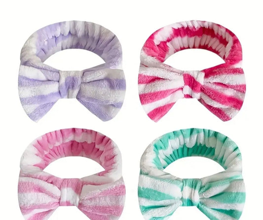 🎀✨ Bandas de spa suaves con lazo – ¡Comodidad y estilo para tu rutina! 🌸🧖♀️