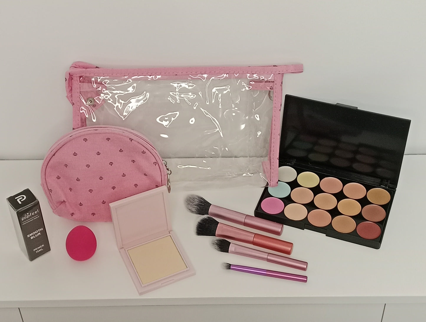 ✨ Kit de Maquillaje Completo con 5 productos + neceser transparente ✨