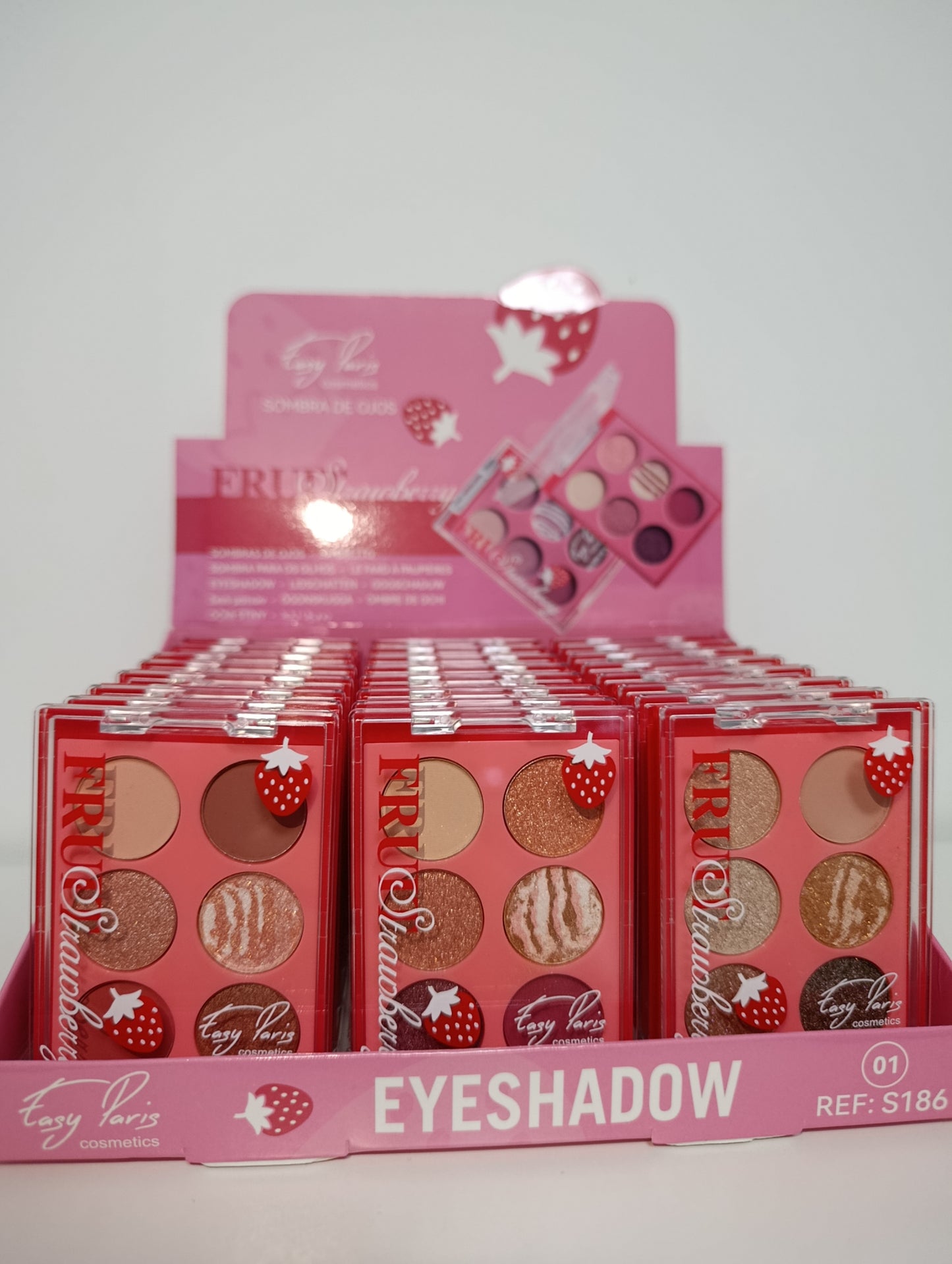 🍓🎨 Paleta de sombras Fruity Strawberry – tonos rosados y brillantes