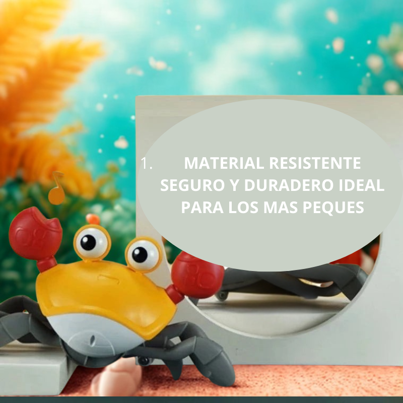 Cangrejo para niños pequeños, juguete educativo de música para gatear, divertido y recargable