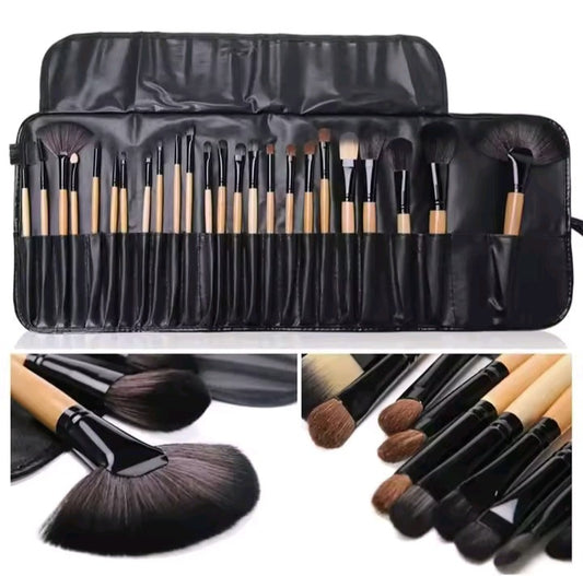 ✨ Set profesional de brochas de maquillaje 24 piezas con estuche ✨