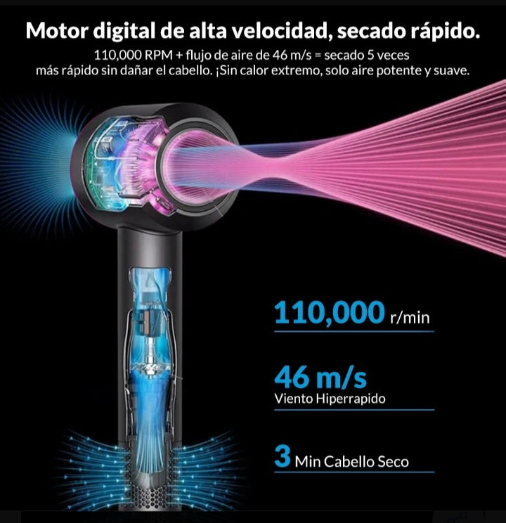 🌸Secador profesional 5 en 1 – potencia brillo y estilo en tus manos.