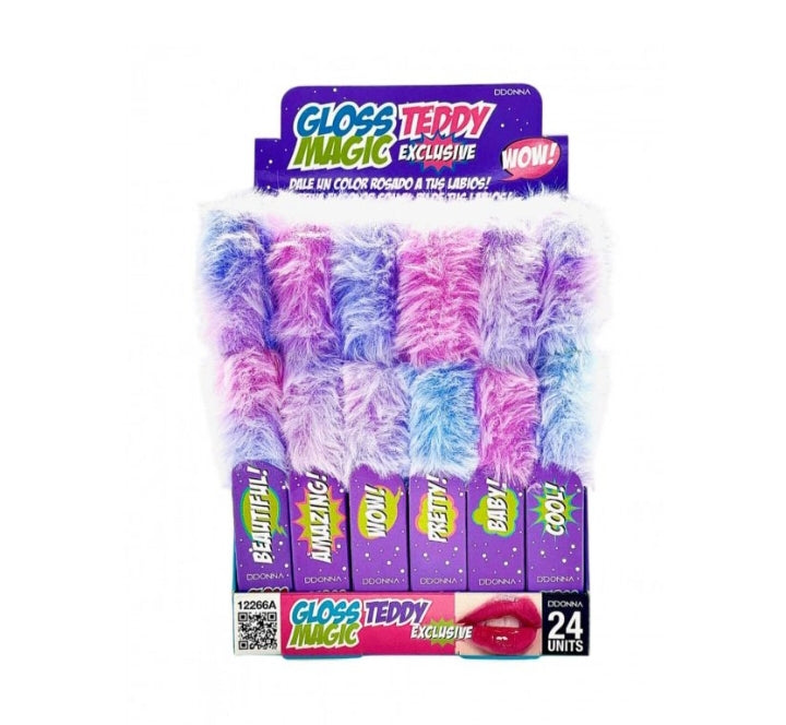 🧸💋 Gloss magic teddy ✨ – ¡Brilla con estilo suave y mágico! 💜💙💗