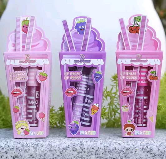 💋 Magic lips dúo – brillo y suavidad en un solo toque! 🍓🍇🍒