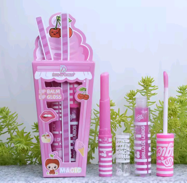 💋 Magic lips dúo – brillo y suavidad en un solo toque! 🍓🍇🍒