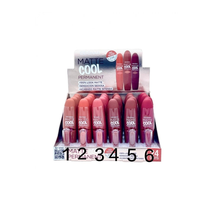 💄 Labial matte cool permanente – Colores intensos & look sedoso