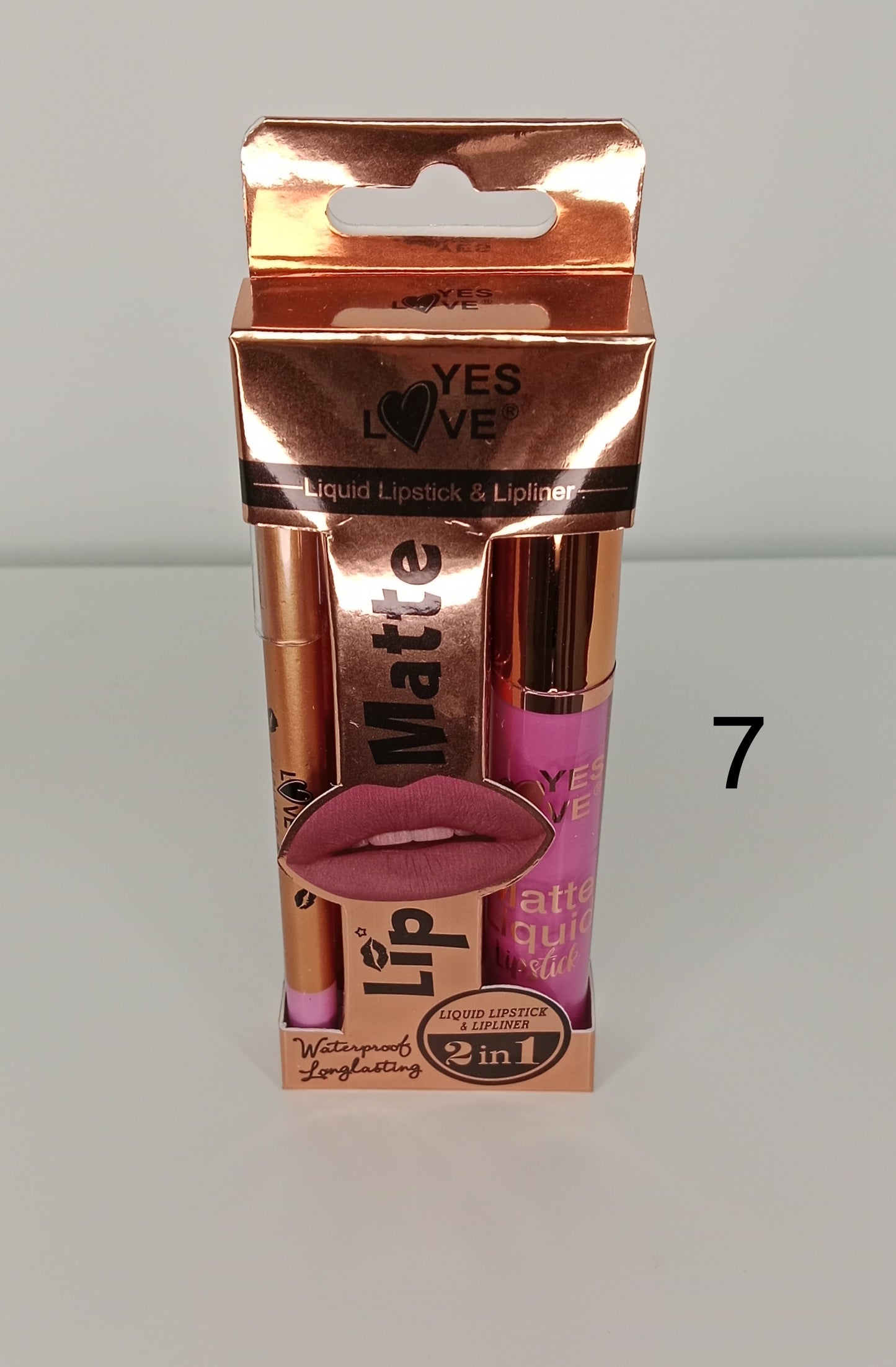 Set Lip matte YES LOVE – Labial líquido + delineador de larga duración 💄🔥