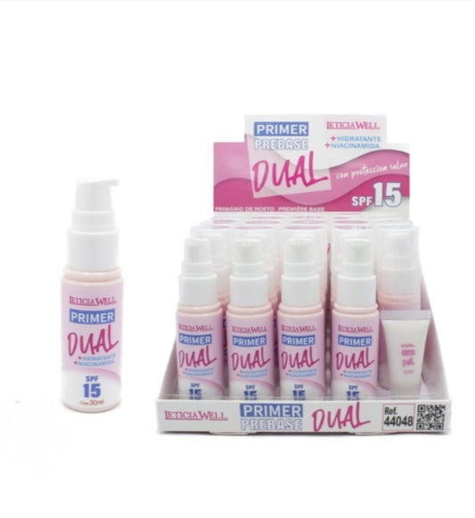 💖 Leticia Well primer dual – hidratante + niacinamida + SPF 15 🌸✨