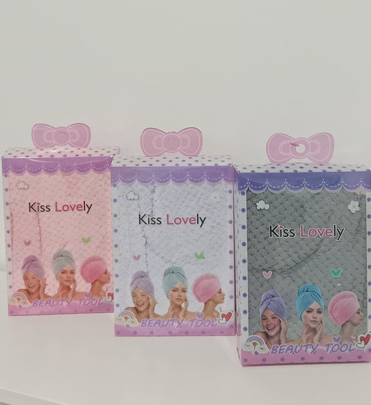 🎀 Toalla absorbente “Kiss Lovely” – Secado rápido y suave 🎀