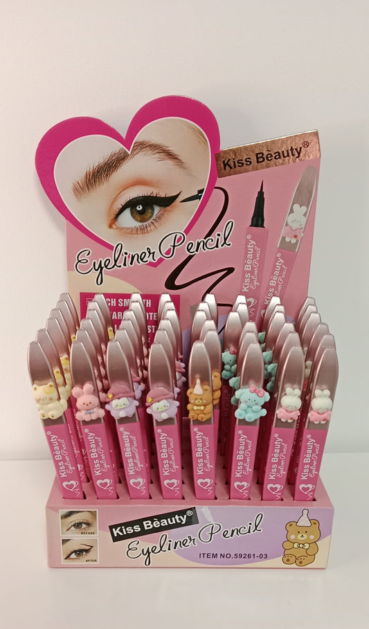 ✨ Eyeliner negro “Cute Animals” – Trazo preciso y profesional ✨🐻