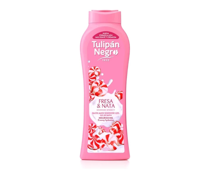 🌸✨ Gel de baño Tulipán Negro – aromas deliciosos para consentir tu piel ✨🍓