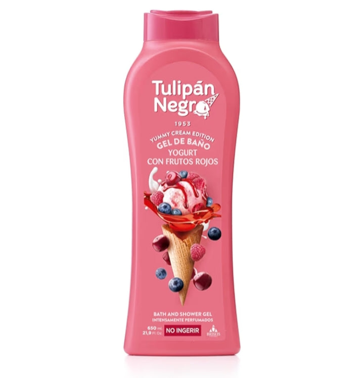 🌸✨ Gel de baño Tulipán Negro – aromas deliciosos para consentir tu piel ✨🍓