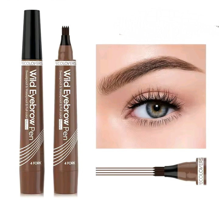 Lapiz de cejas waterproof 4 puntas – Efecto pelitos naturales 💖cejas Wow todo el día ✨
