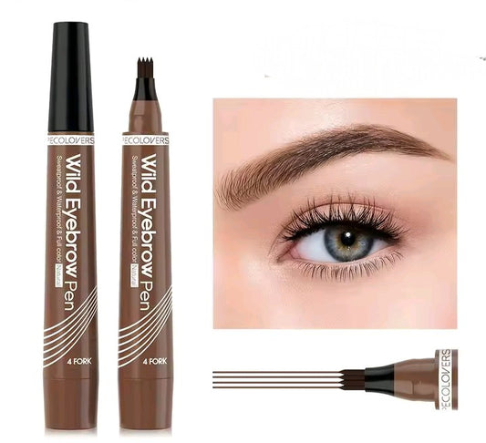 Lapiz de cejas waterproof 4 puntas – Efecto pelitos naturales 💖cejas Wow todo el día ✨