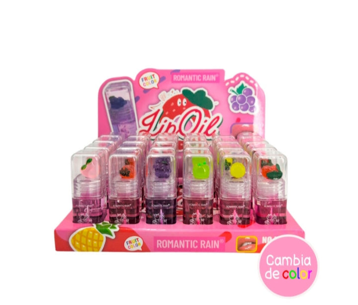 🍓✨ Lip oil mágico frutal – brillo, hidratación y cambio de color ✨🍇