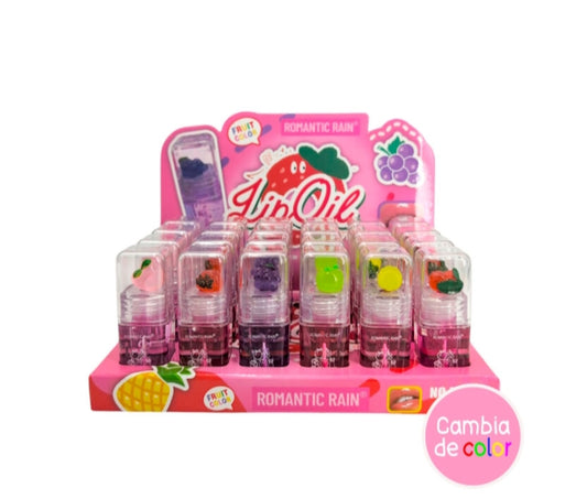 🍓✨ Lip oil mágico frutal – brillo, hidratación y cambio de color ✨🍇