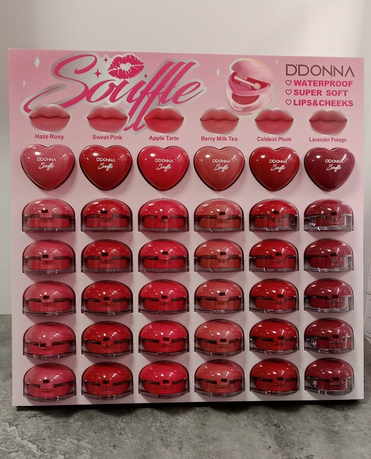 💗💄 DDONNA soufflé lips & cheeks | rubor y labial 2 en 1 waterproof