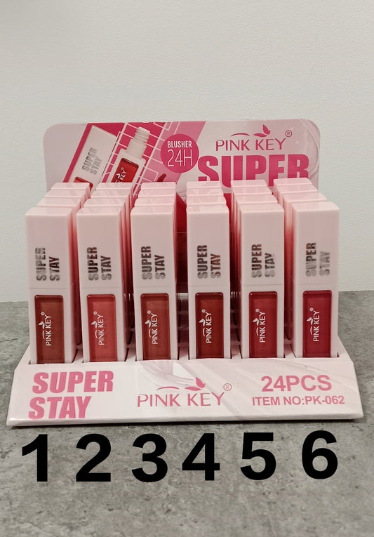 💗✨ Rubor líquido pink key super stay 24H – color natural y duradero ✨💗