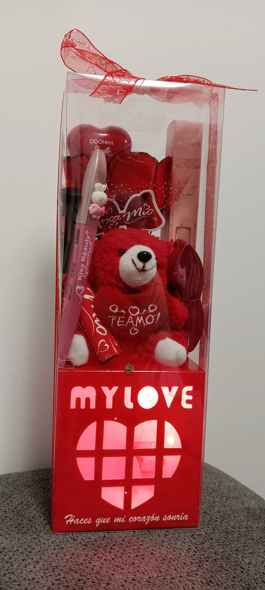 🌹 Set amor eterno – Belleza, fragancia y ternura, con luz iluminadora💖