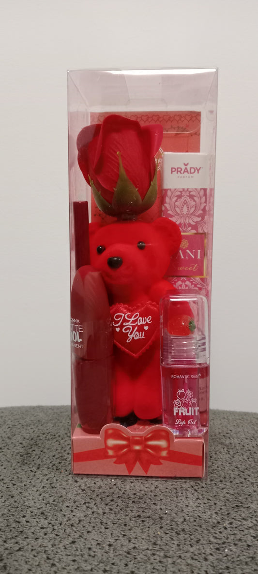 🎁 Set romántico Love You – belleza, aroma y amor en un solo regalo 💄🍓🌹