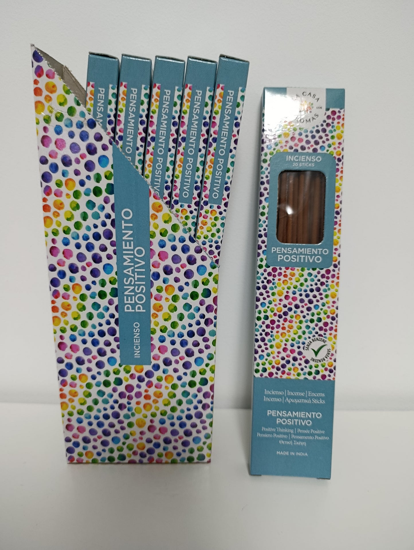 🌈 Incienso artesanal aromático | Pensamiento Positivo • Fresa • Palo Santo • Dinero ✨