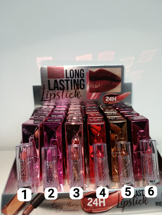 💋 Labial long lasting 24H color intenso y brillo elegante ✨