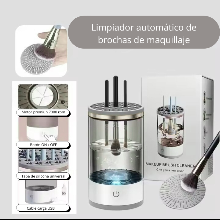 ⚡💎 Limpiador de Brochas USB – ¡Higiene, Rapidez y Comodidad en tus manos! 🖌️