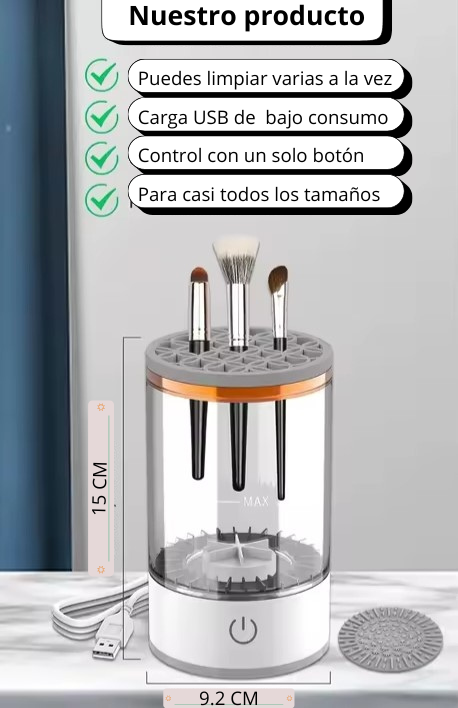 ⚡💎 Limpiador de Brochas USB – ¡Higiene, Rapidez y Comodidad en tus manos! 🖌️